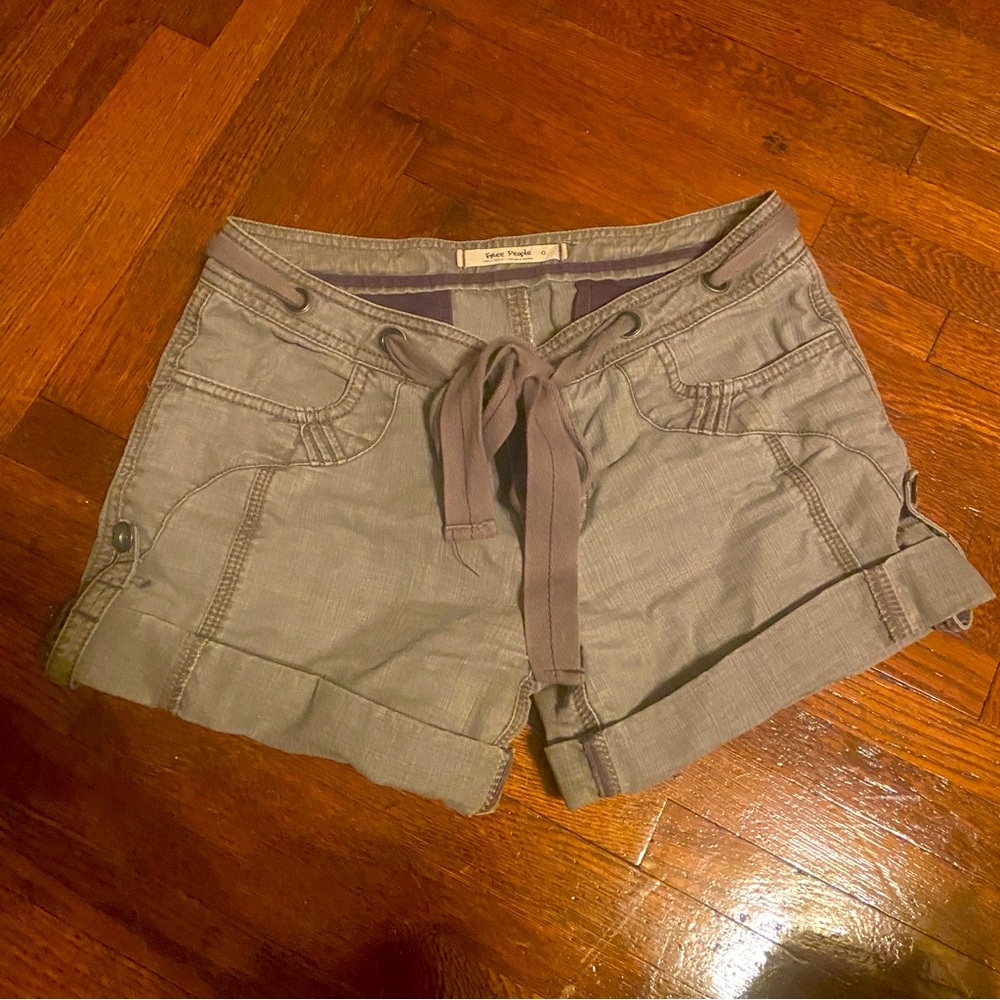 Retro Free People Low Rise Utility Shorts